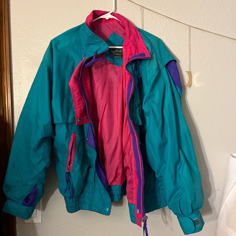 Vintage 80s neon bomber jacket